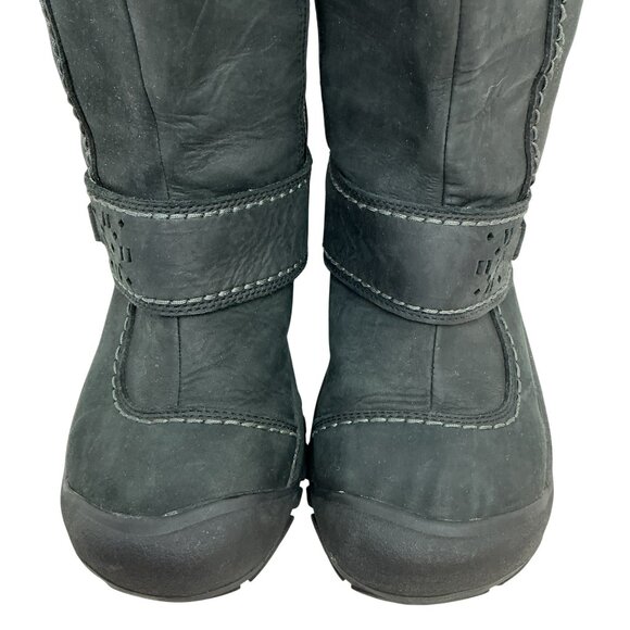 Keen Kaci Knee High Zip Waterproof Nubuck Leather Boots Womens 6 Black - Picture 6 of 11
